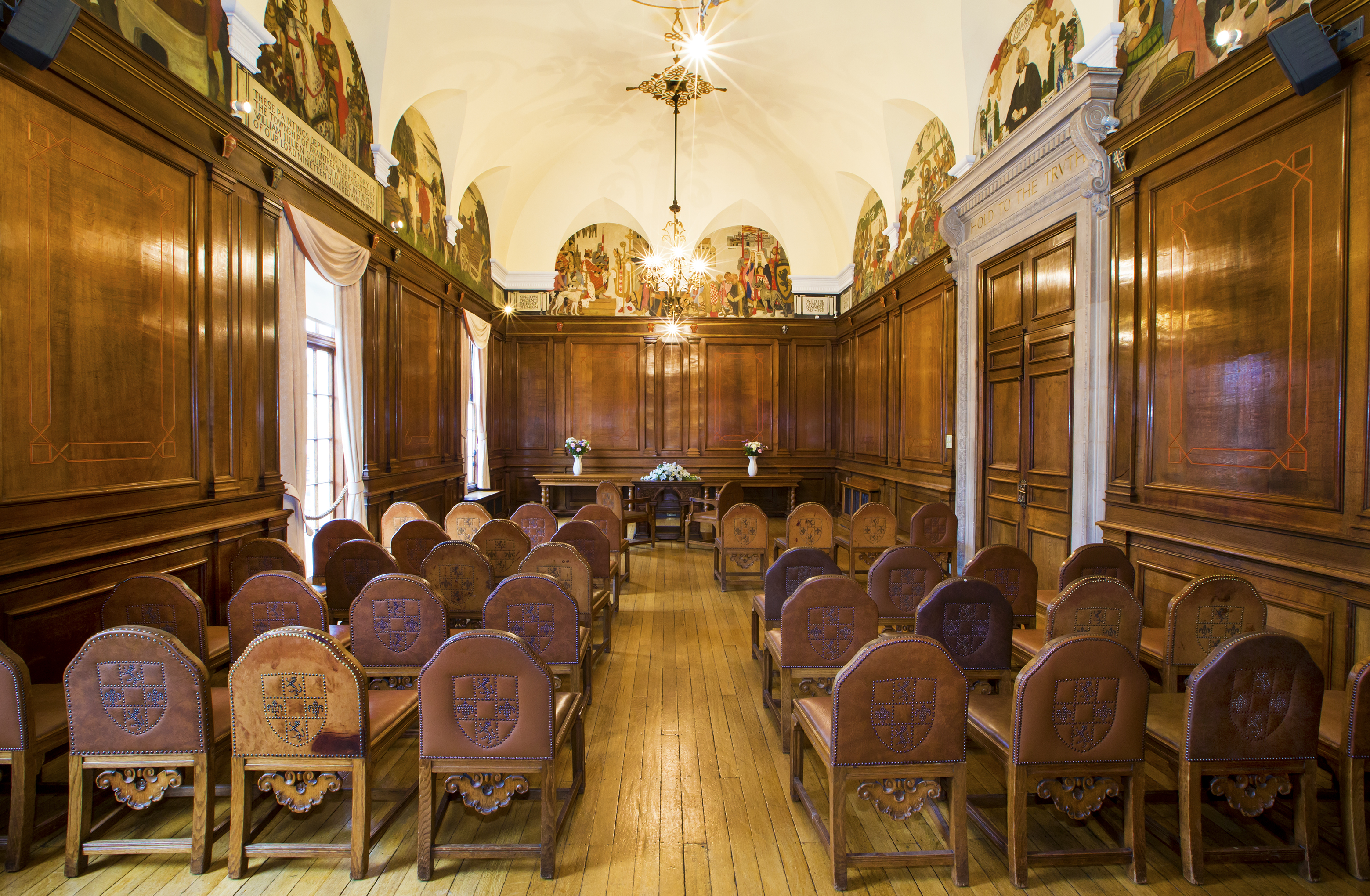 Image of council chamber room at the town hall