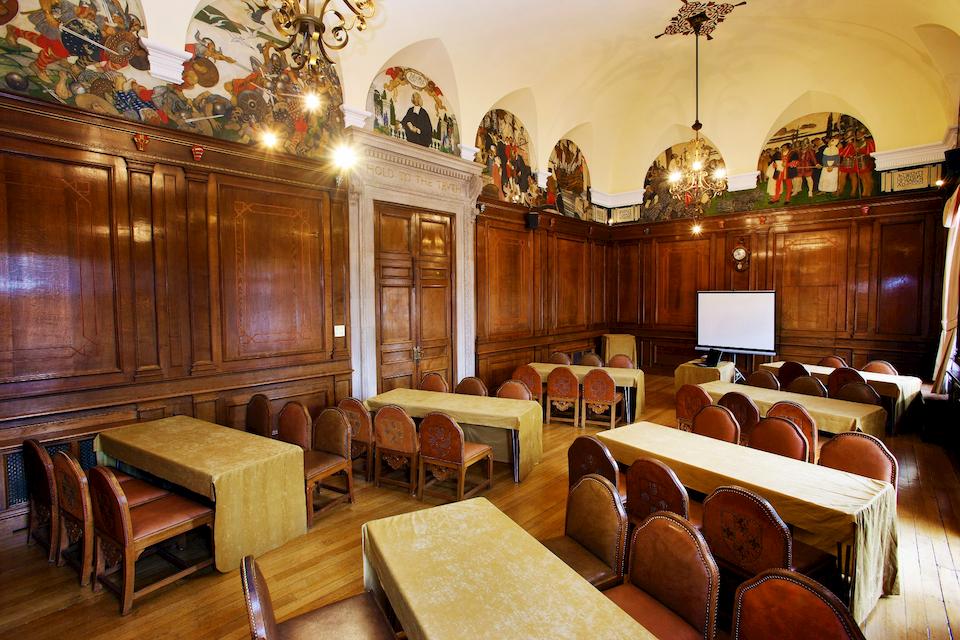 Council chamber in a theatre layout